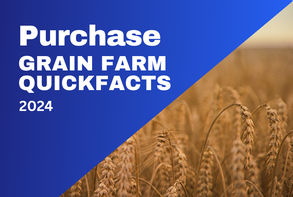 2024 Purchase Farm QuickFacts over a field of wheat